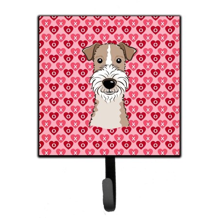 Jensendistributionservices Wire Haired Fox Terrier Hearts Leash or Key Holder MI1656707